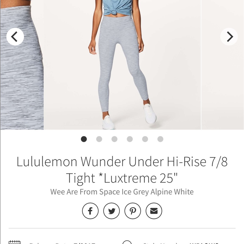 Lululemon Wunder Under 25”